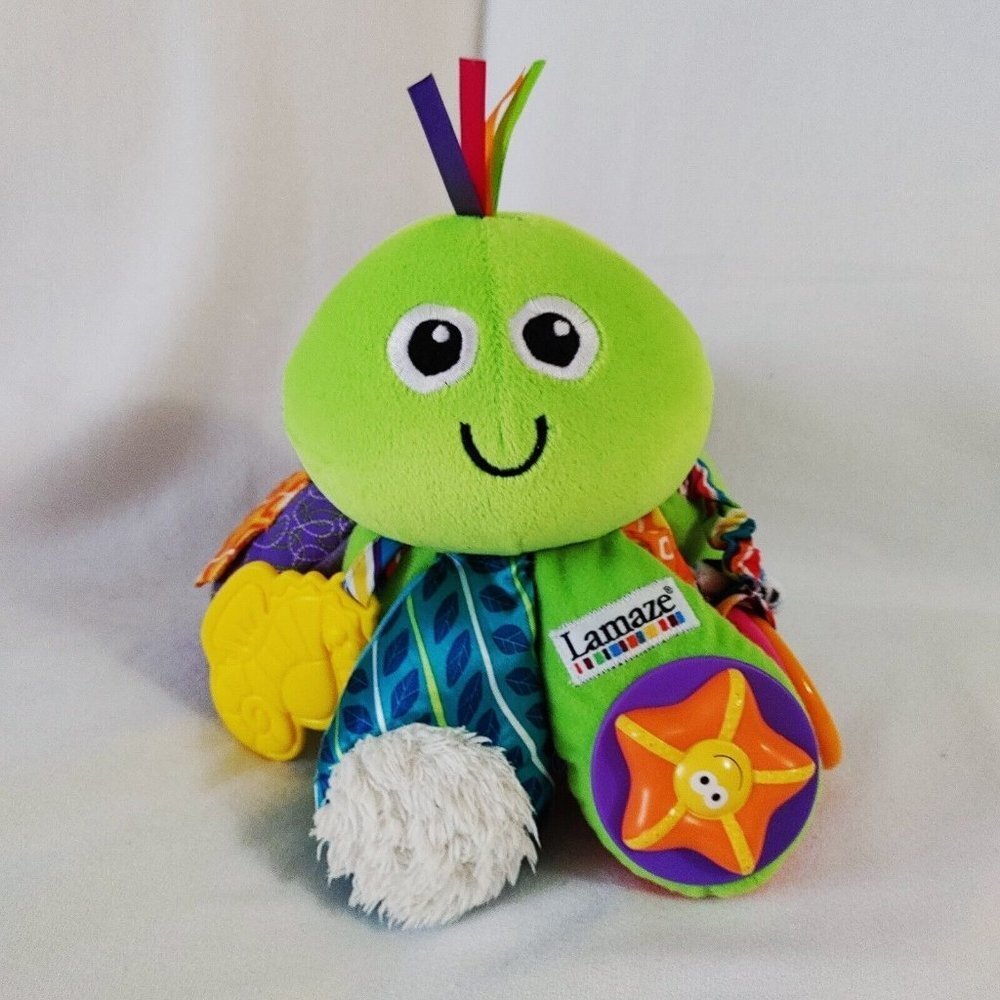 Lamaze 11" Octopus Baby Activity Toy Colorful Squeak Crinkle Textures 2006